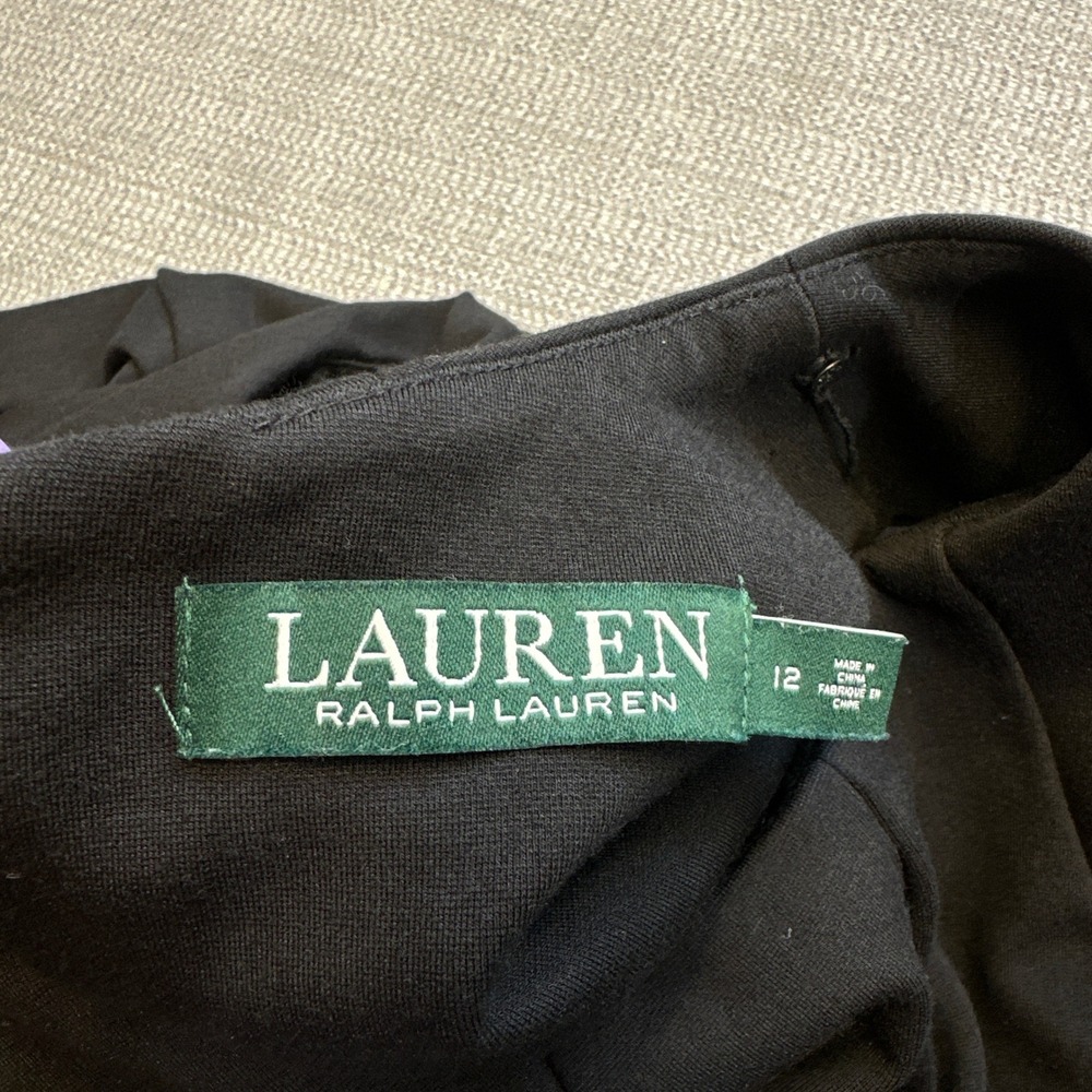 Ralph Lauren LRL Black Sleeveless Sheath Dress Party Cocktail Women Size 12‎ - Picture 2 of 9